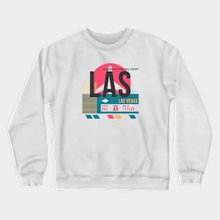 Las Vegas (LAS) Airport // Sunset Baggage Tag Crewneck Sweatshirt